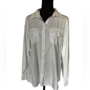 Converse One Star White long Sleeve Top- Perfect Oversized shirt (XL)